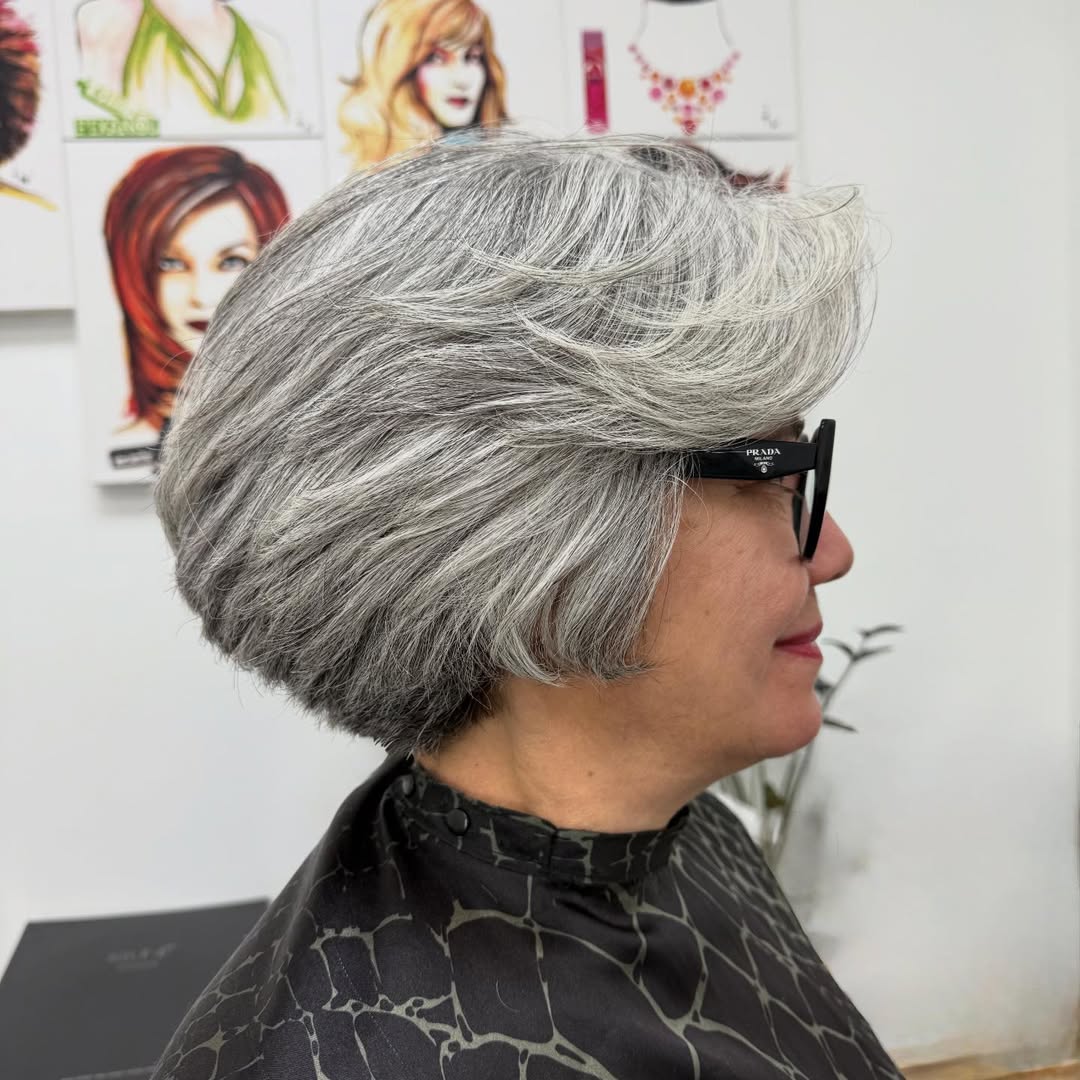 Gray bob by Portes Beauty